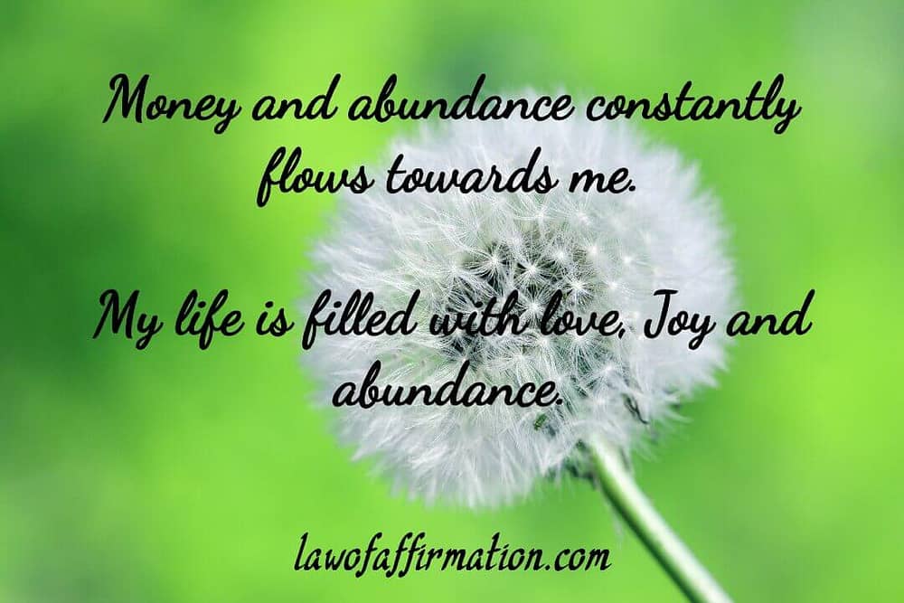 Morning affirmations for abundance